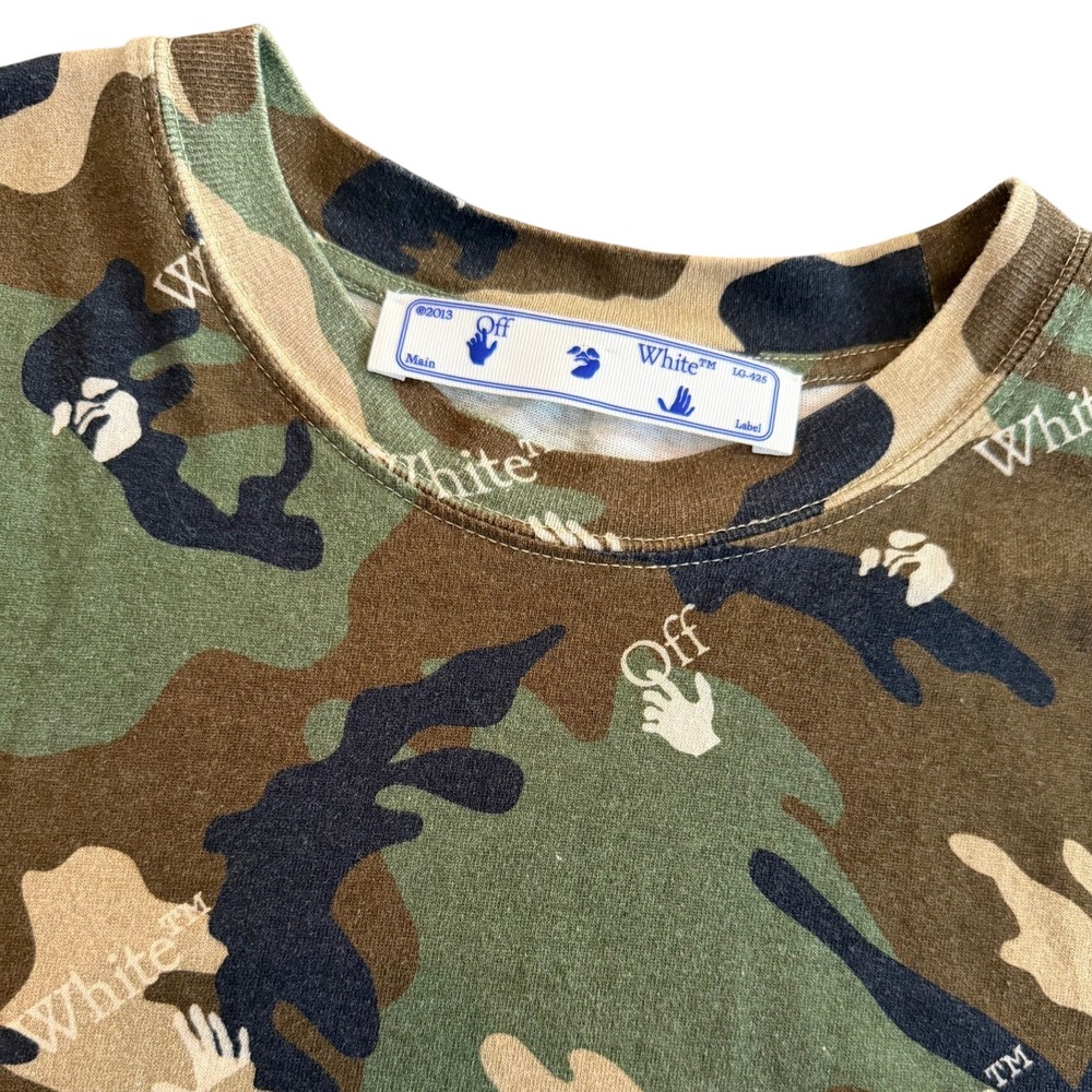 OFF WHITE Camouflage Logo Print T-Shirt‎ Men Size XS